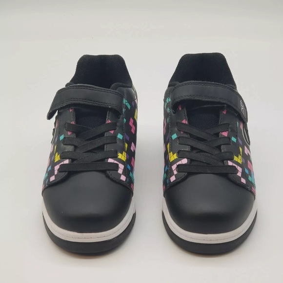 HEELYS Dual Up X2 Youth  Black Tetris Pink Blue Purple Blocks Size Y6  EUC - Picture 3 of 11